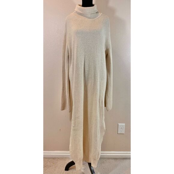 NWOT Nanushka Canaan Sweater Off-White Wool Cashmere Blend Knit Mock Neck Dress - Picture 4 of 13